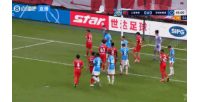 维塔尔传中助攻,克劳德头球得手,海港队以1-0领先