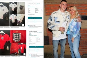 英格兰世界杯球衣遭福登女友二手转手，70英镑价格引热议！