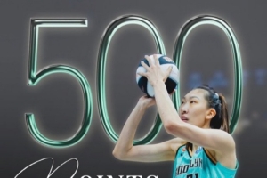 韩旭:庆贺WNBA生涯达成500分里程碑,坚定信念,未来必将更上一层楼